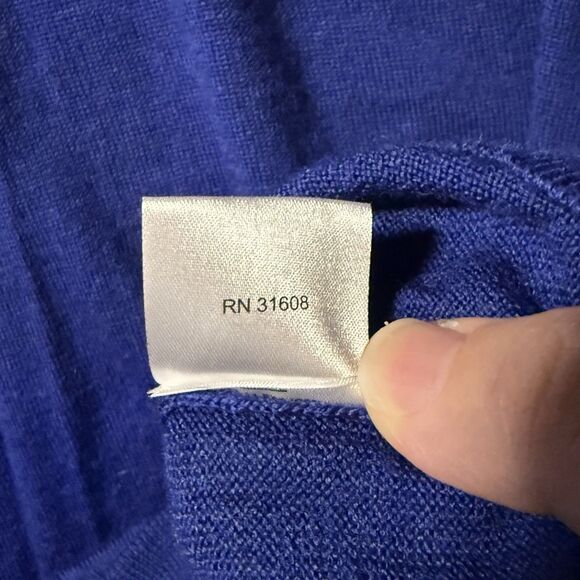 JOS A BANK Traveler 100% Merino Wool Sweater Royal Blue 1/4 Zip Men's Size XXL - Picture 11 of 11